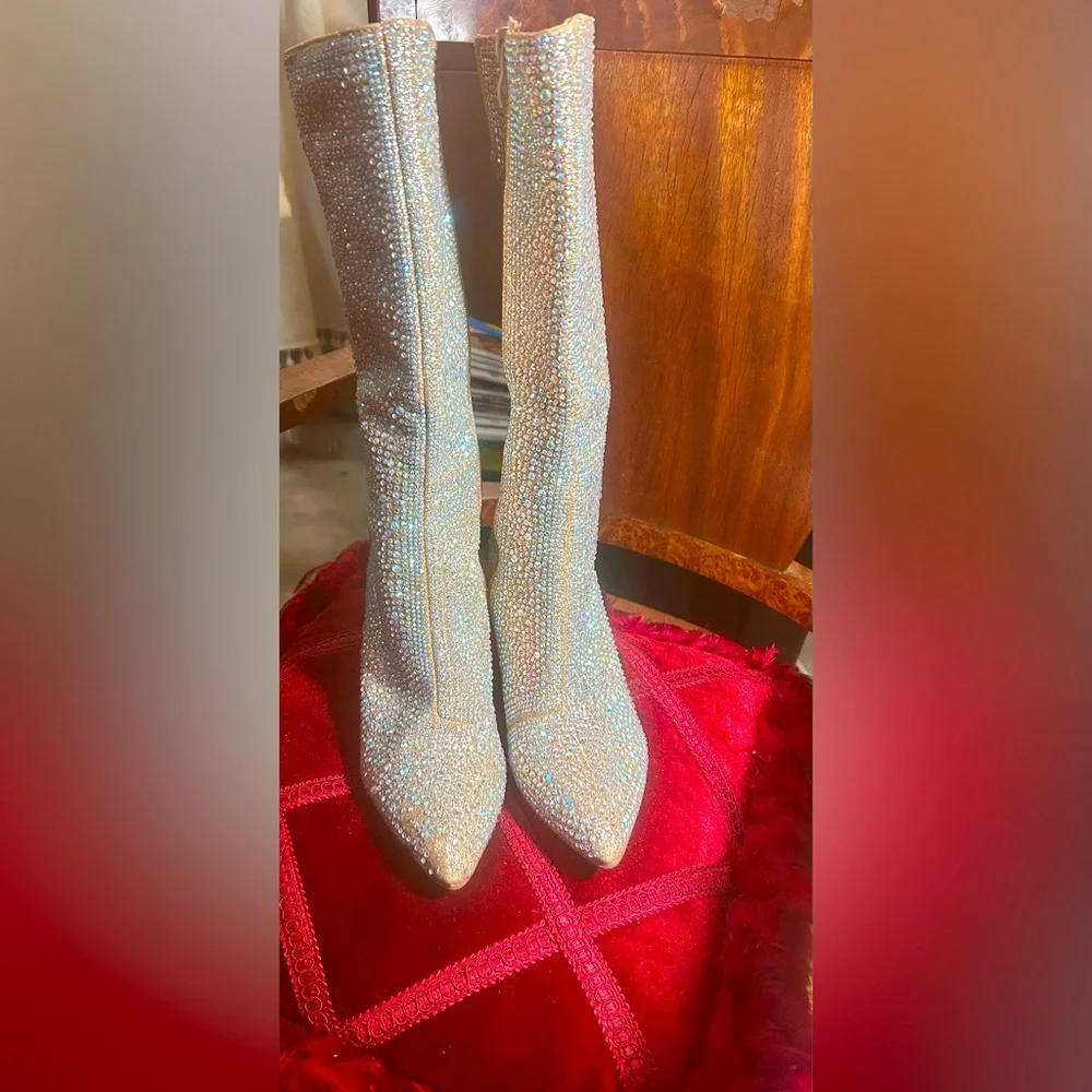 *SALE*Mid-Calf Rhinestone Boot:UC - Picture 3 of 12